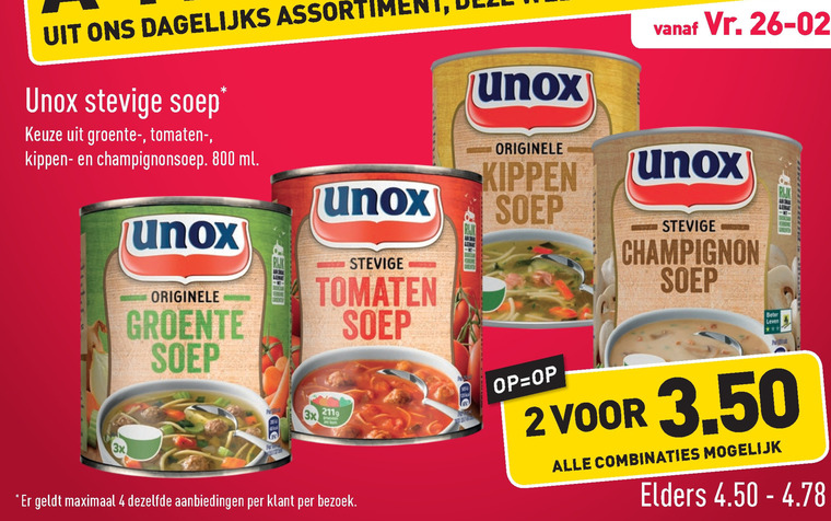 Unox   soep folder aanbieding bij  Aldi - details