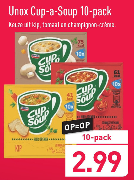 Unox   soep folder aanbieding bij  Aldi - details