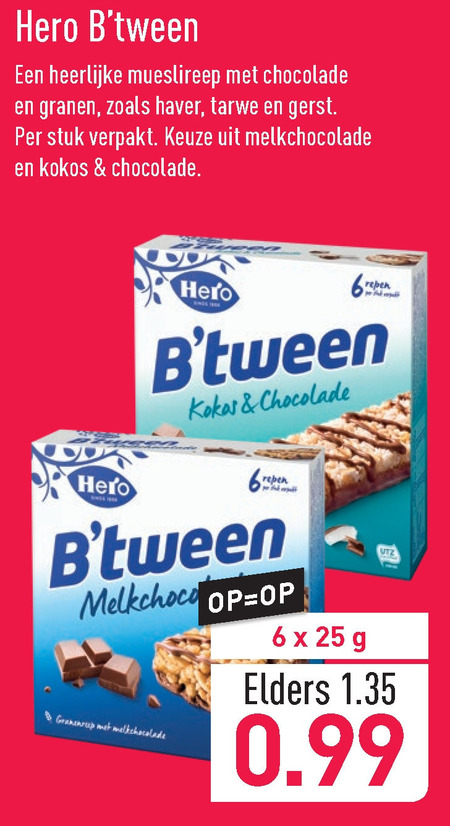 Hero   mueslireep folder aanbieding bij  Aldi - details