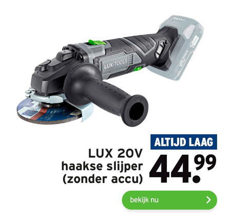 Lux   haakse slijper folder aanbieding bij  Gamma - details