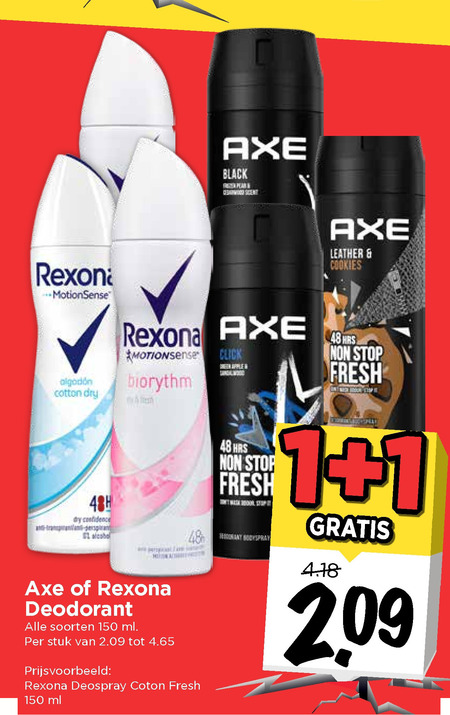 Rexona   deodorant folder aanbieding bij  Vomar - details