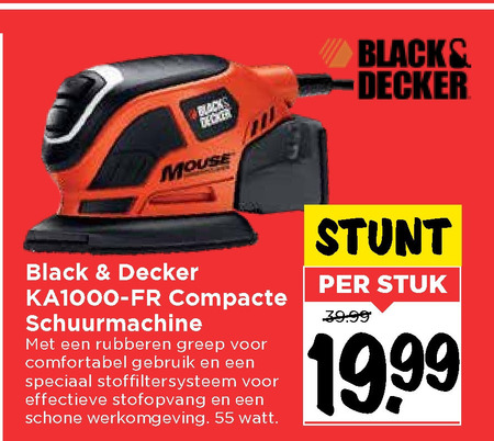 school onenigheid leiderschap Black and Decker schuurmachine folder aanbieding bij Vomar - details