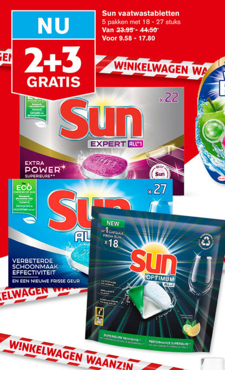 Sun   vaatwasmiddel folder aanbieding bij  Hoogvliet - details