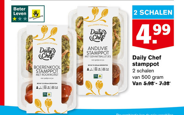 Daily Chef   stamppot  folder aanbieding bij  Hoogvliet - details