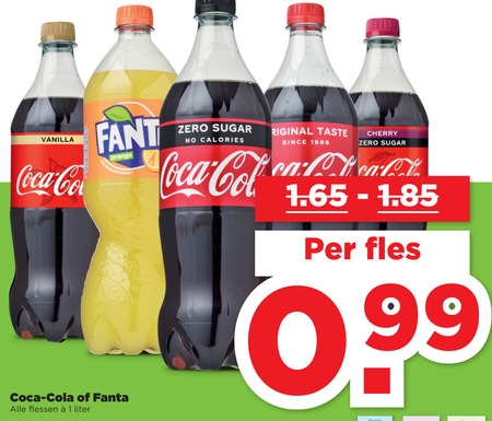 Fanta   frisdrank, cola folder aanbieding bij  Plus - details