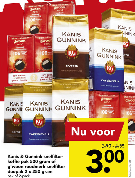 Kanis en Gunnink   koffie folder aanbieding bij  Deen - details