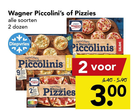 Wagner   diepvriespizza folder aanbieding bij  Deen - details