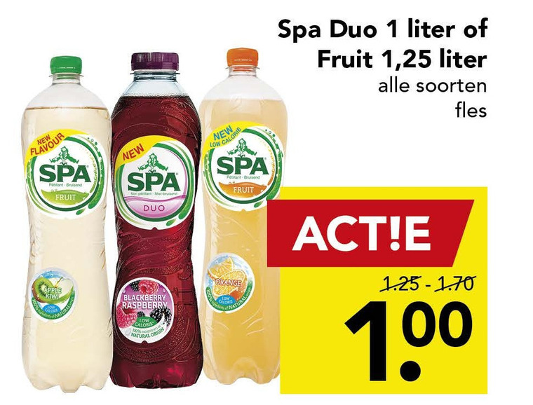 Spa en Fruit   fruitdrank folder aanbieding bij  Deen - details