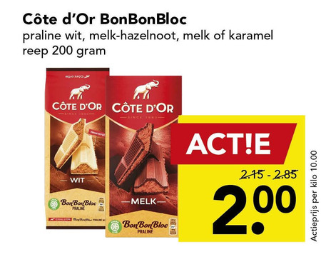 Cote D Or   chocolade folder aanbieding bij  Deen - details