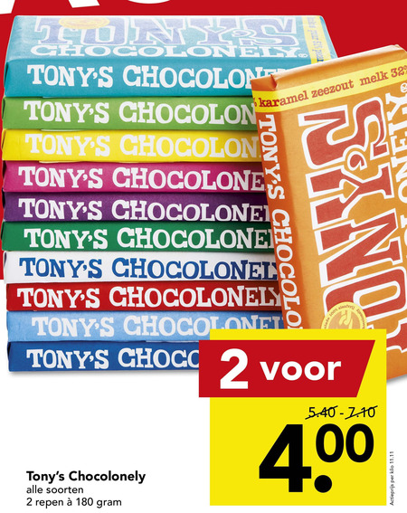 Tony Chocolony   chocolade folder aanbieding bij  Deen - details