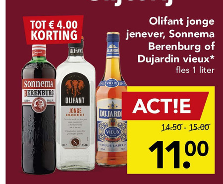 Olifant   vieux, jenever folder aanbieding bij  Deen - details