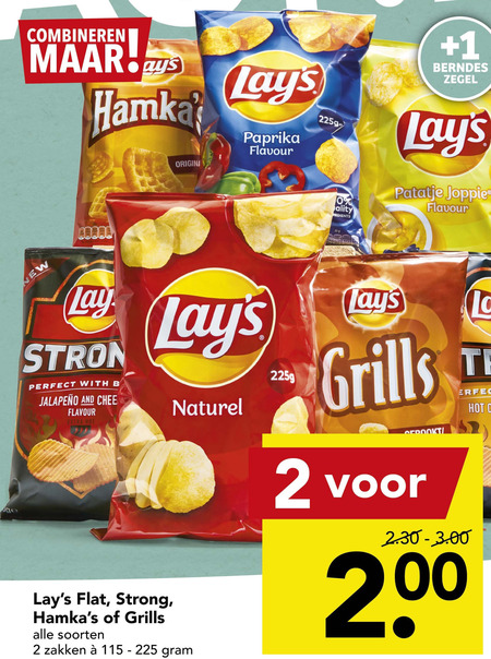 Lays   chips, zoutje folder aanbieding bij  Deen - details