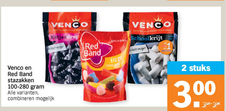 Venco   snoep, drop folder aanbieding bij  Albert Heijn - details