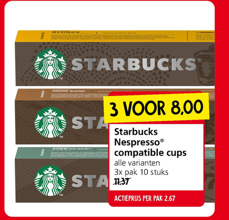 Starbucks   koffiecups folder aanbieding bij  Jan Linders - details