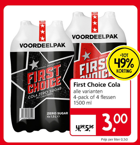 First Choice   cola folder aanbieding bij  Jan Linders - details