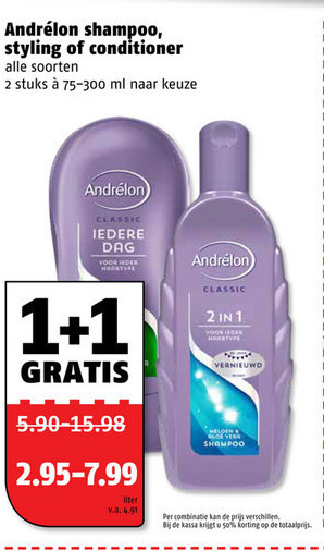 Andrelon   conditioner, shampoo folder aanbieding bij  Poiesz - details