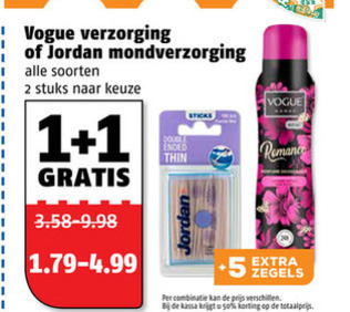 Jordan   tandenstokers, deodorant folder aanbieding bij  Poiesz - details