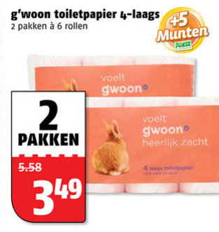 Gwoon   toiletpapier folder aanbieding bij  Poiesz - details