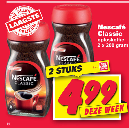 Nescafe   oploskoffie folder aanbieding bij  Nettorama - details