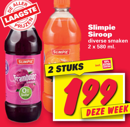 Slimpie   limonadesiroop folder aanbieding bij  Nettorama - details