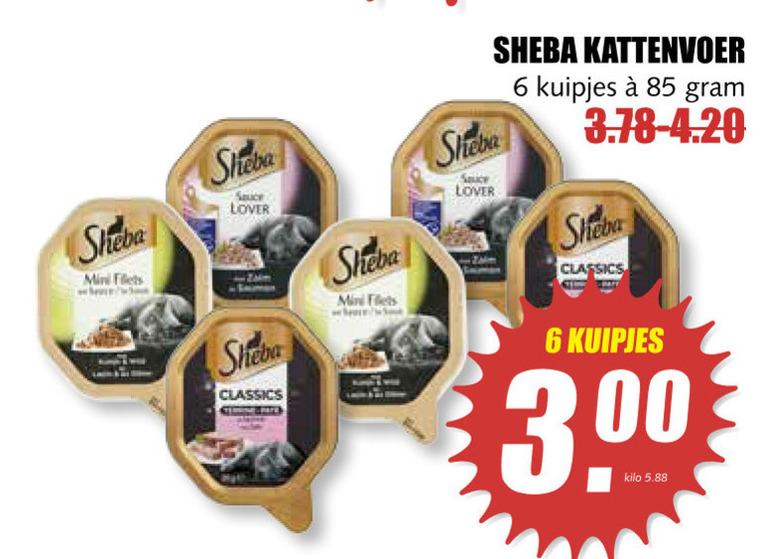 Sheba   kattenvoer folder aanbieding bij  MCD Supermarkt Basis - details