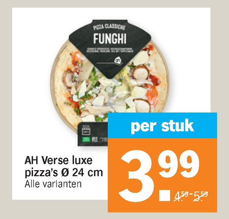Albert Heijn Huismerk   verse pizza folder aanbieding bij  Albert Heijn - details