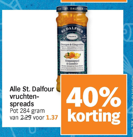 St Dalfour   jam folder aanbieding bij  Albert Heijn - details