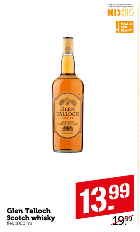 Glen Talloch   whisky folder aanbieding bij  Coop - details