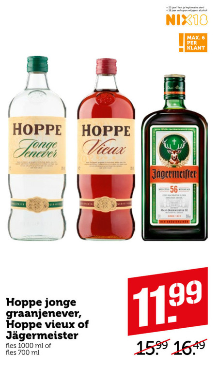 Hoppe   vieux, jenever folder aanbieding bij  Coop - details