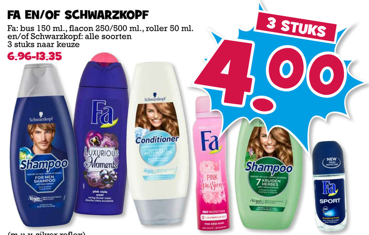 Schwarzkopf   shampoo, conditioner folder aanbieding bij  Boons Markt - details