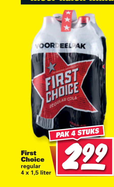 First Choice   cola folder aanbieding bij  Nettorama - details