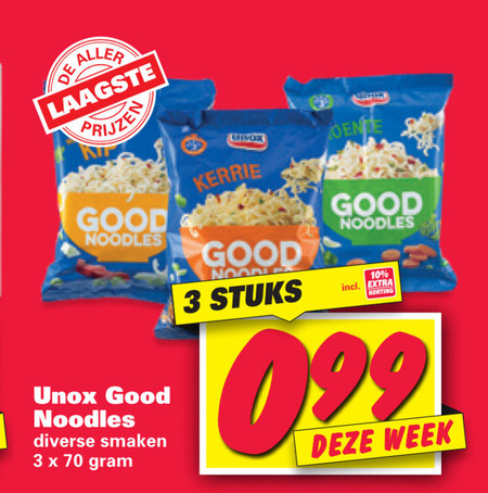 Unox   noodles folder aanbieding bij  Nettorama - details