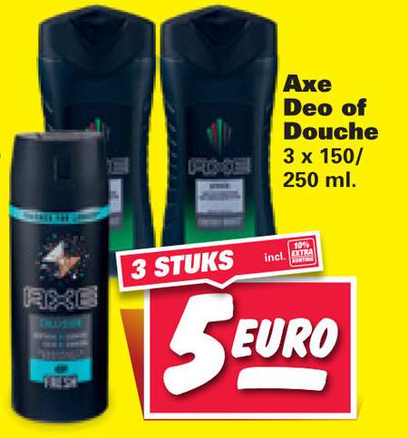 Axe   douchegel, deodorant folder aanbieding bij  Nettorama - details