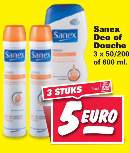 Sanex   deodorant, douchegel folder aanbieding bij  Nettorama - details