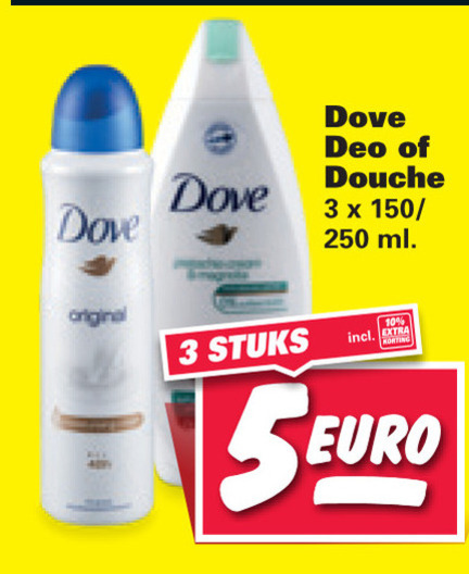 Dove   douchegel, deodorant folder aanbieding bij  Nettorama - details