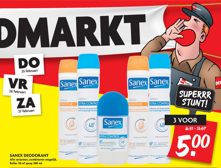 Sanex   deodorant folder aanbieding bij  Dekamarkt - details