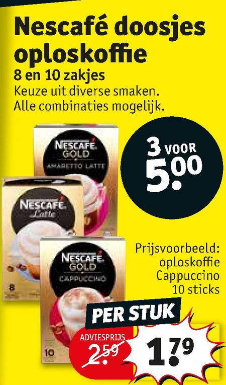 Nescafe   oploskoffie folder aanbieding bij  Kruidvat - details