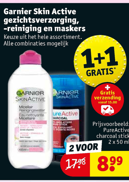 Garnier Skin Active   gezichtsverzorging, dagcreme folder aanbieding bij  Kruidvat - details