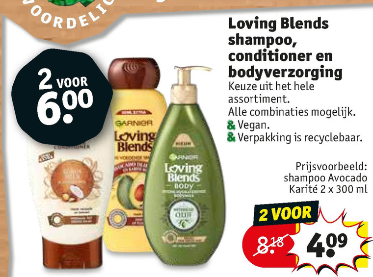 Garnier Loving Blends   bodylotion, shampoo folder aanbieding bij  Kruidvat - details