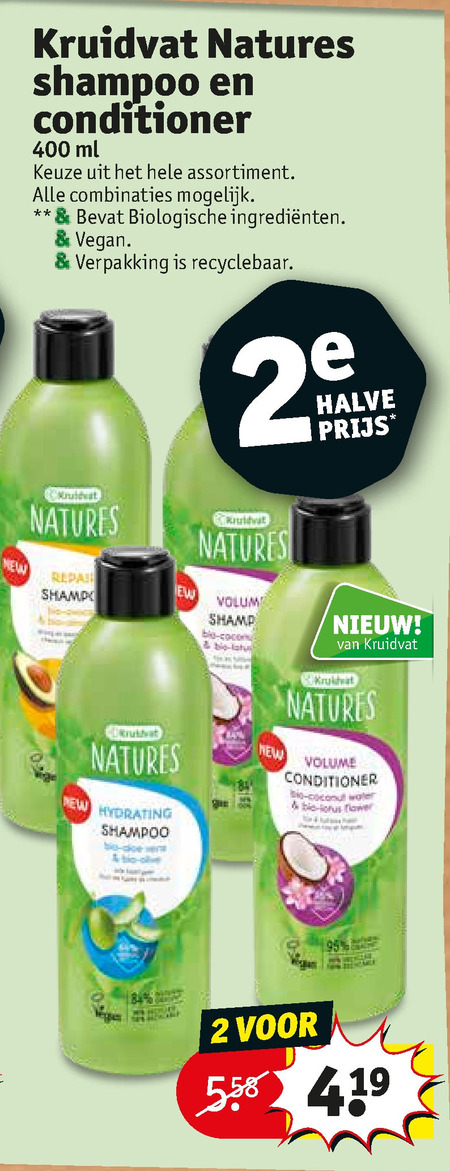 Kruidvat Huismerk   conditioner, shampoo folder aanbieding bij  Kruidvat - details