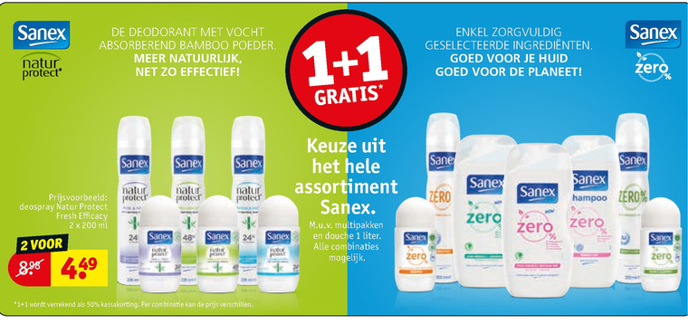 Sanex   shampoo, douchegel folder aanbieding bij  Kruidvat - details