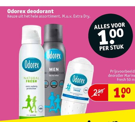 Odorex   deodorant folder aanbieding bij  Kruidvat - details