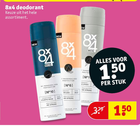 8x4 deodorant folder bij Kruidvat - details