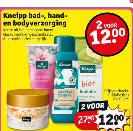 Kneipp   bodylotion, huidolie folder aanbieding bij  Kruidvat - details