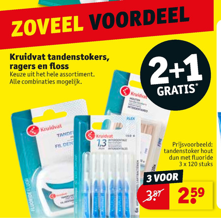 Kruidvat Huismerk   interdentale ragers, tandenstokers folder aanbieding bij  Kruidvat - details