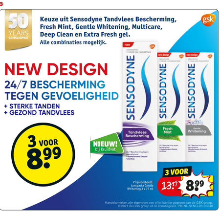 Sensodyne   tandpasta folder aanbieding bij  Kruidvat - details