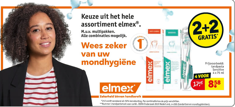 Elmex   tandpasta folder aanbieding bij  Kruidvat - details