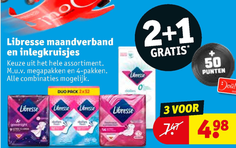 Libresse   inlegkruisjes, maandverband folder aanbieding bij  Kruidvat - details