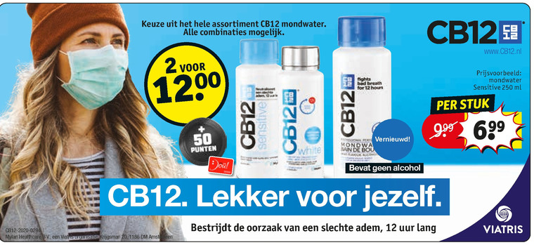 CB12   mondwater folder aanbieding bij  Kruidvat - details