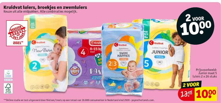 Kruidvat Huismerk   luiers, babyzwembroekje folder aanbieding bij  Kruidvat - details